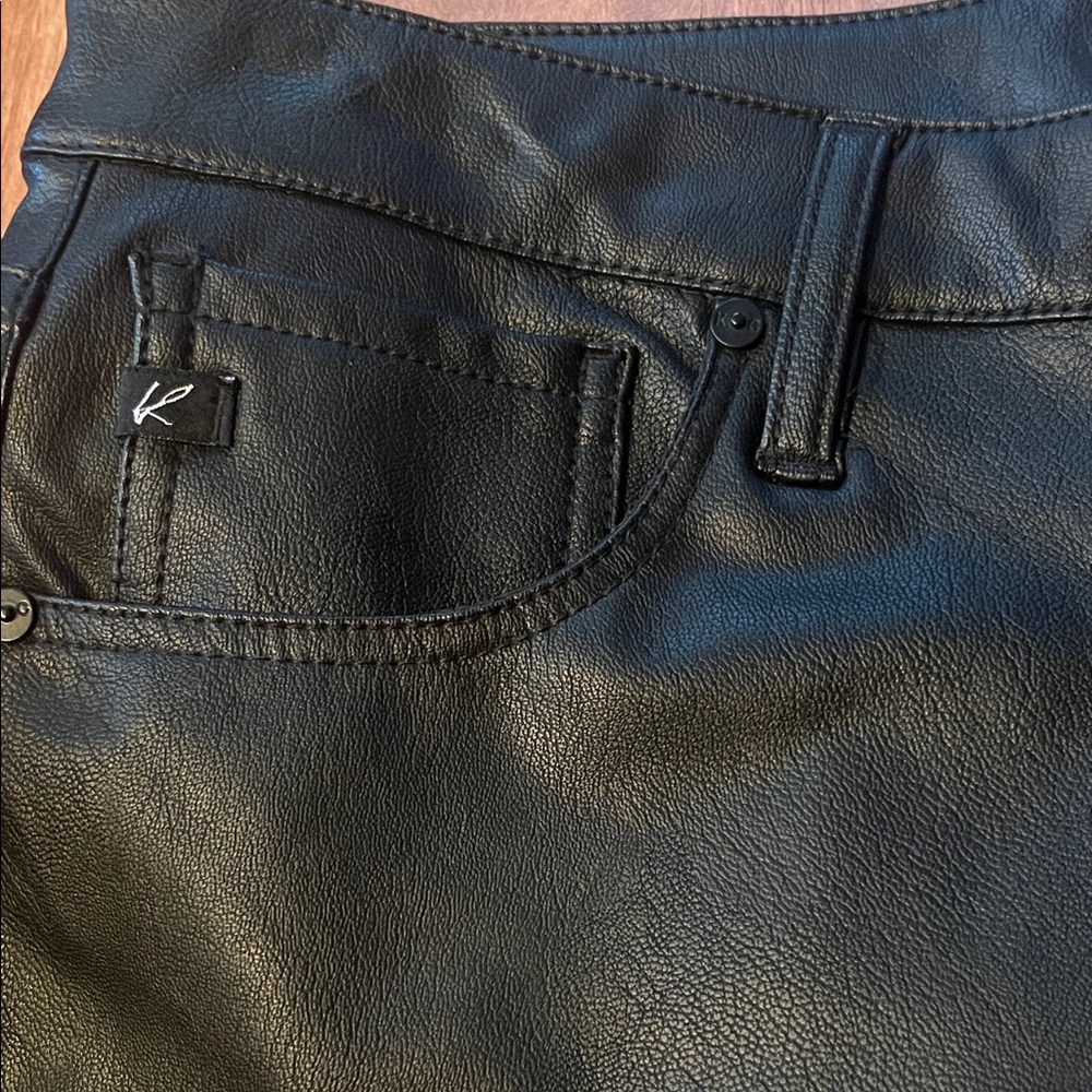 Like new KanCan Black Faux Leather Pants - Picture 3 of 15